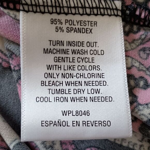 JM Collection Paisley Slinky Tunic L Top Boho Rococo Colorful Baroque Regency - Picture 10 of 16